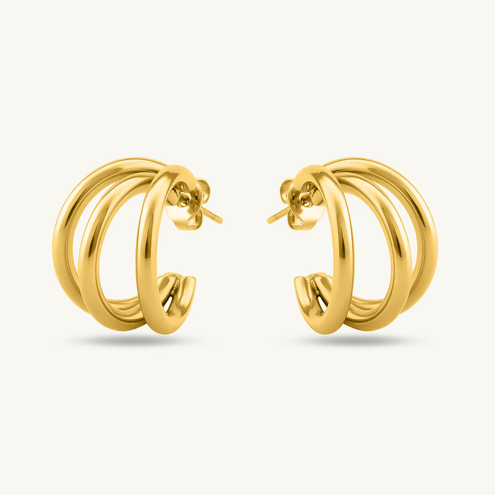 Triple Circle Hoop Earrings