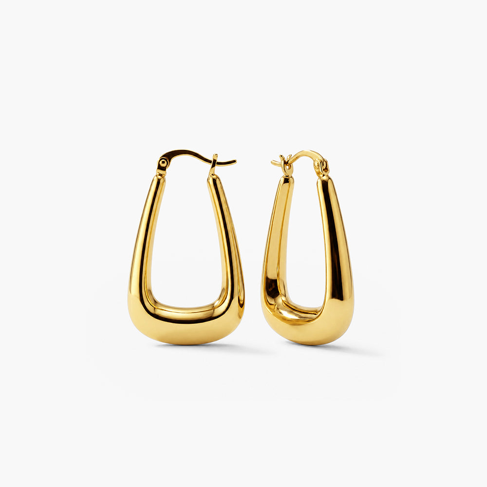 Triangle Shape Hoop Earrings