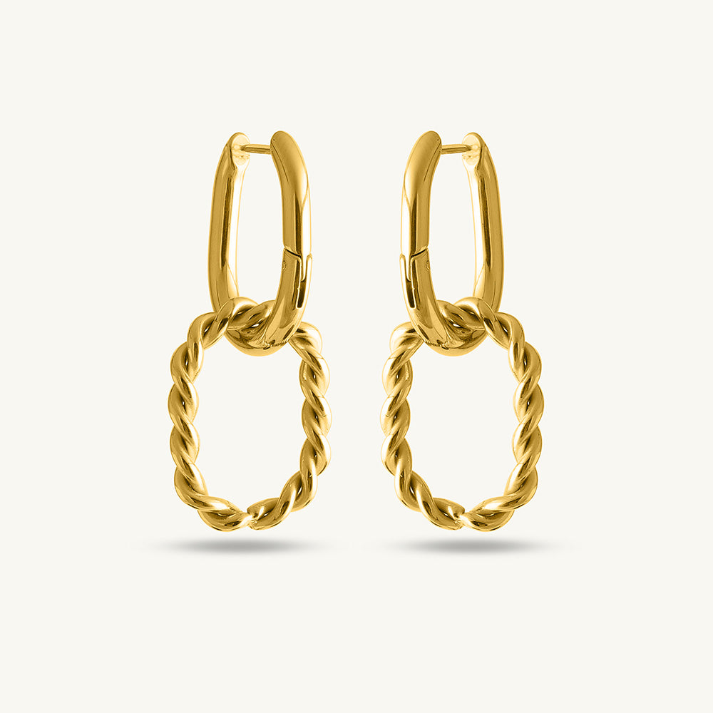 Double Rings Hoop Earrings