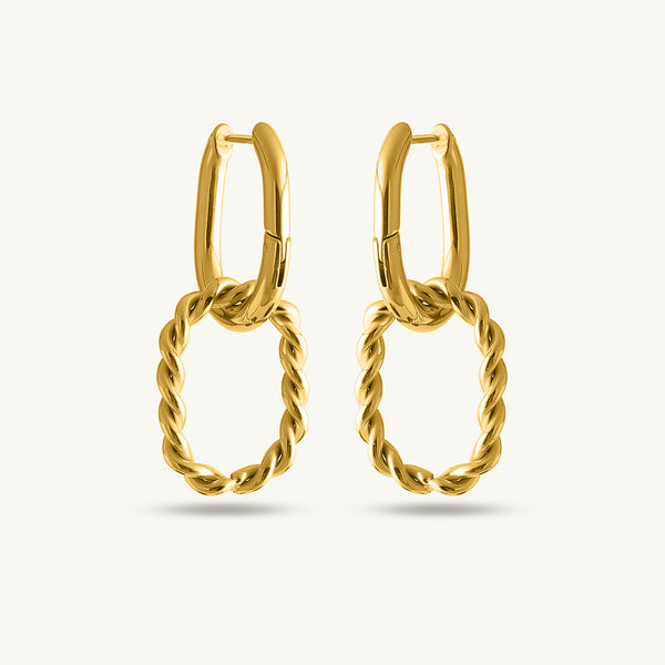 Double Rings Hoop Earrings