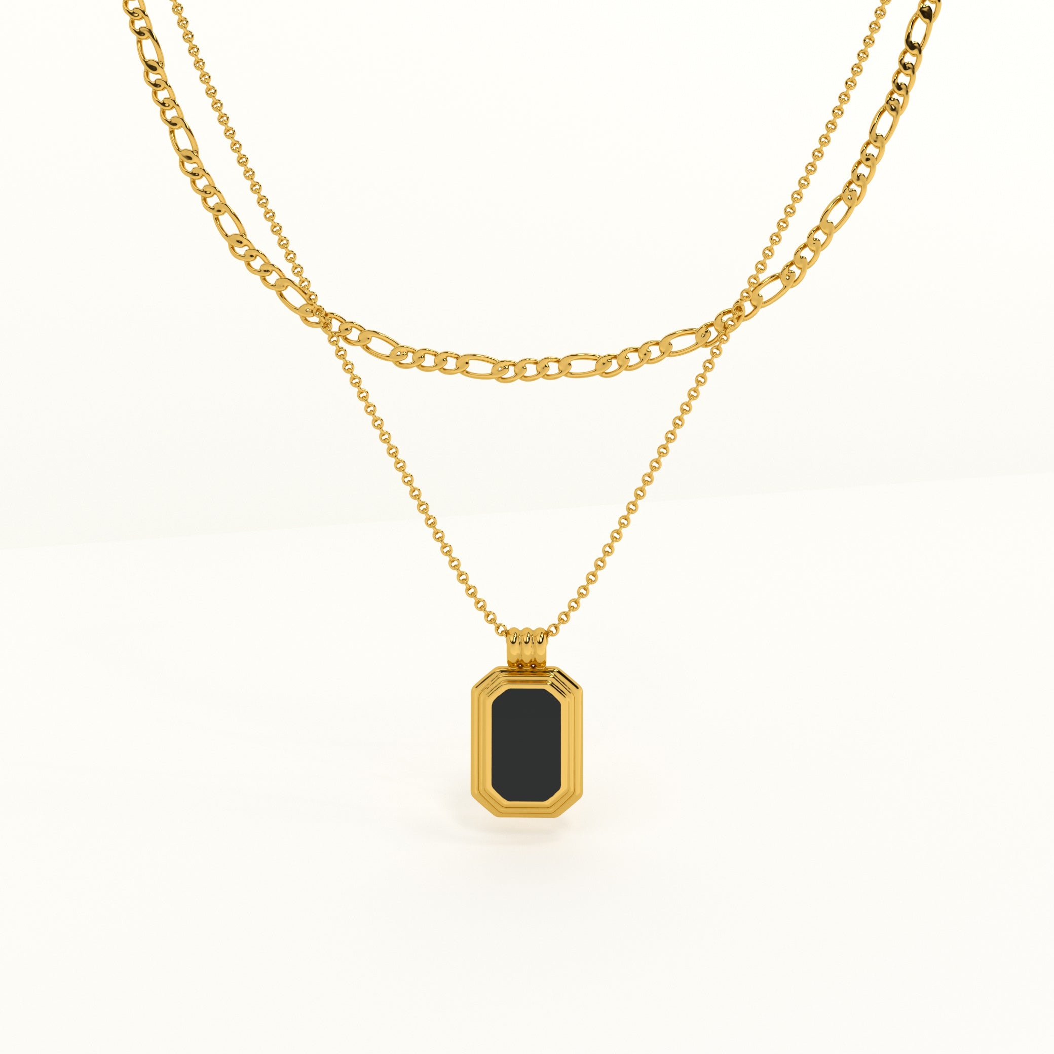 Black Onyx Two Layer Necklace