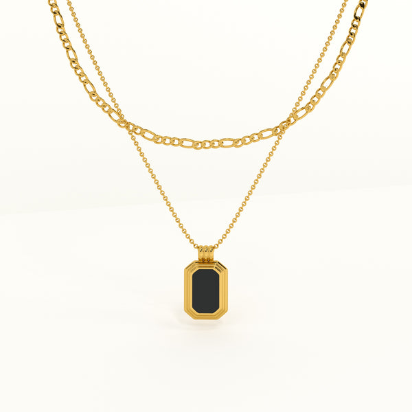 Black Onyx Two Layer Necklace