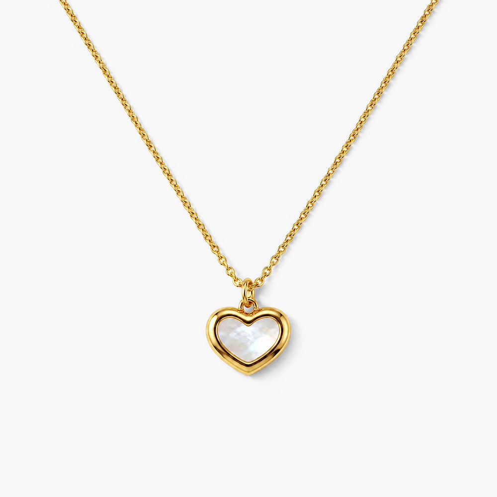 White Heart Necklace