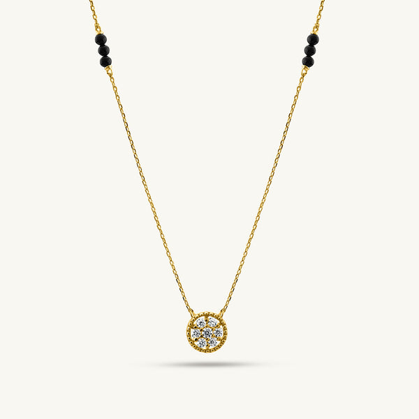 Tvasti Diamond Mangalsutra | BIS Hallmarked | 18k Gold Vermeil