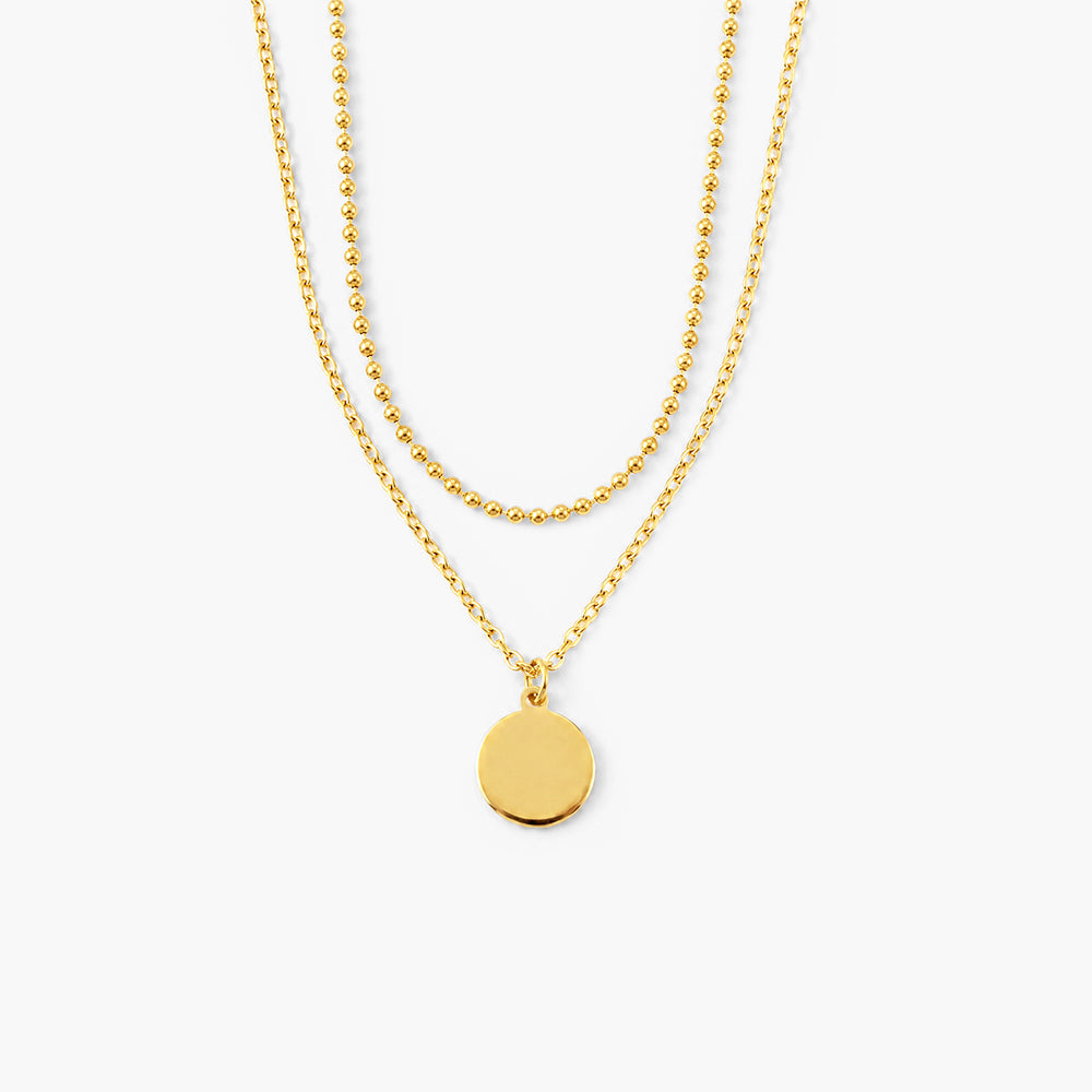 Little Round Two Layer Necklace