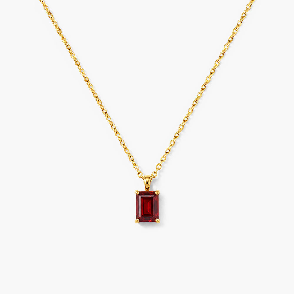 Ruby Red Stone Necklace