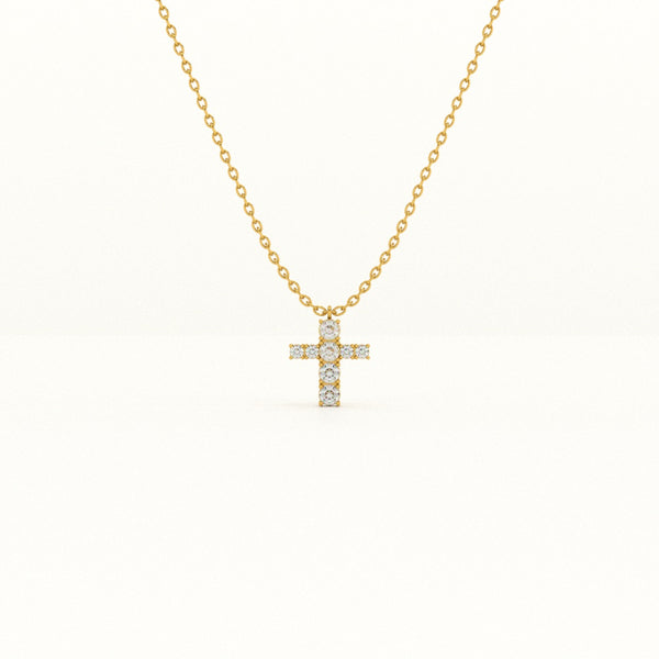 Stone Studded Cross Necklace