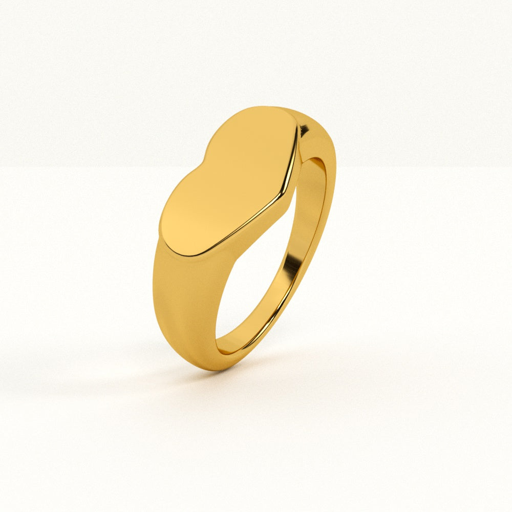 Sleek Heart Ring - view 2