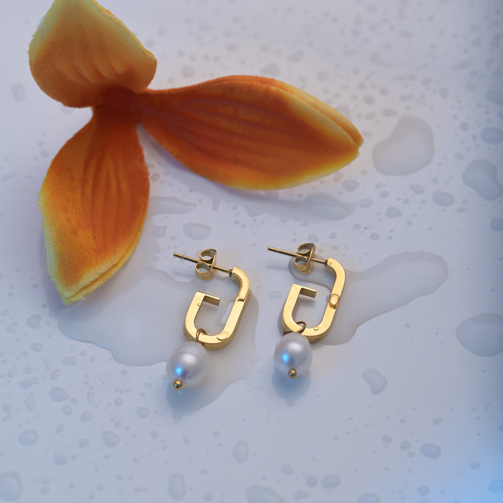 Bold Pearl Drop Earrings
