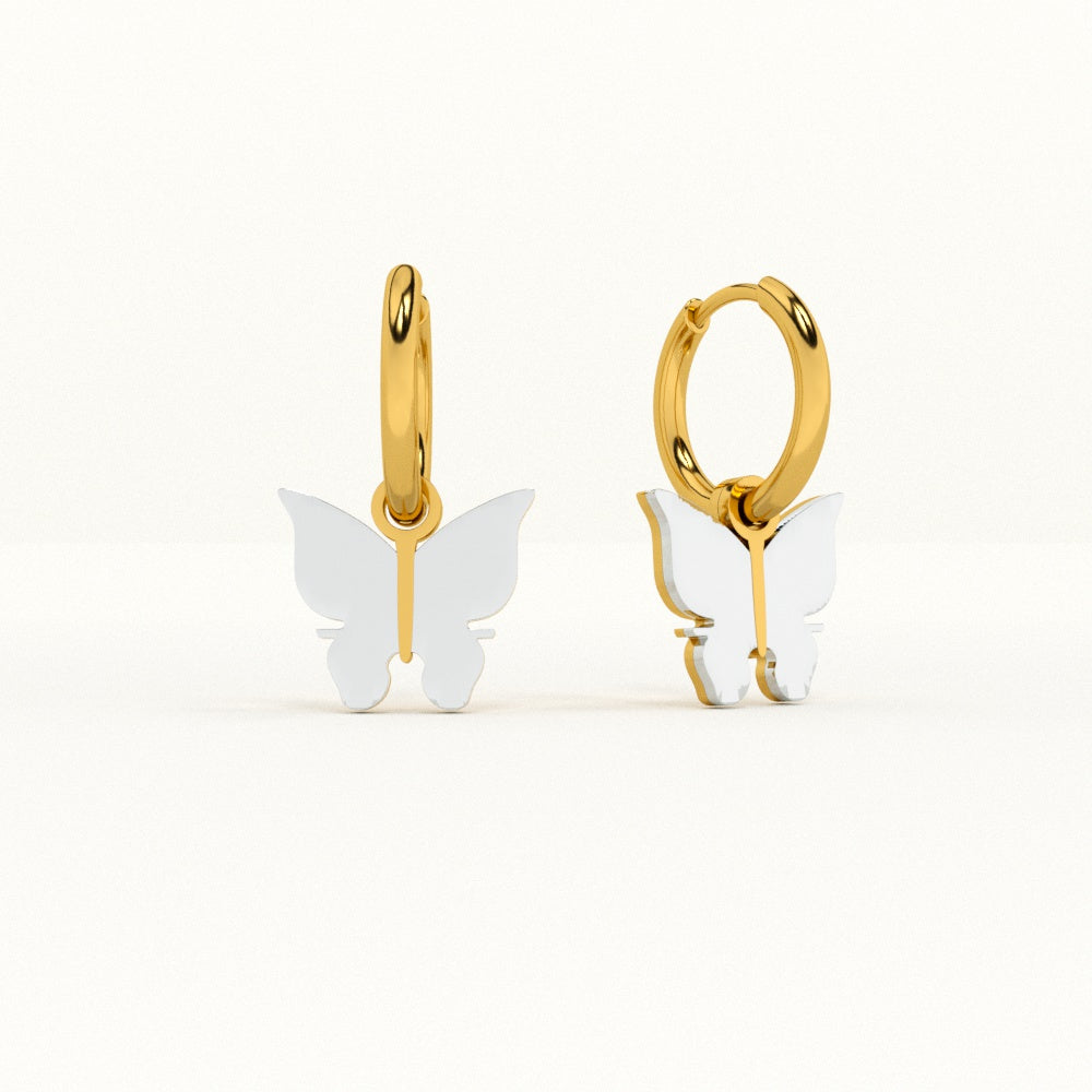 Buy Annabelle Butterfly Hoop Earrings Gold Plating – PALMONAS