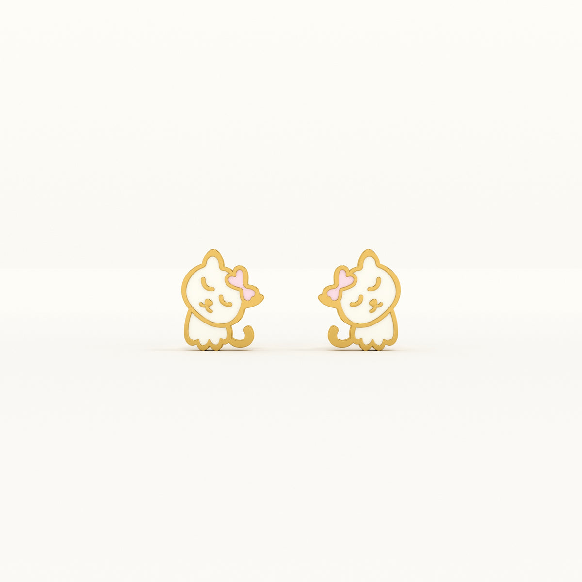Sleeping Kitty 925 Silver Studs