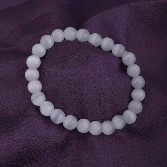 White Selenite Gemstone Bracelet