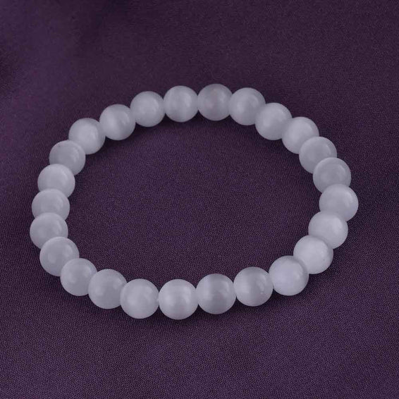 White Selenite Gemstone Bracelet