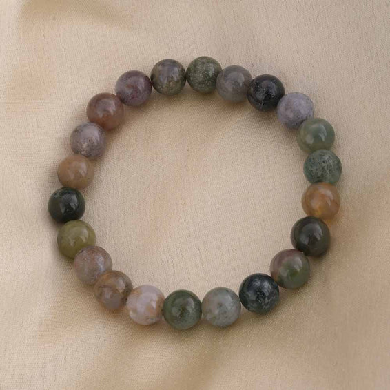 Green Agate Beaded Bracelet