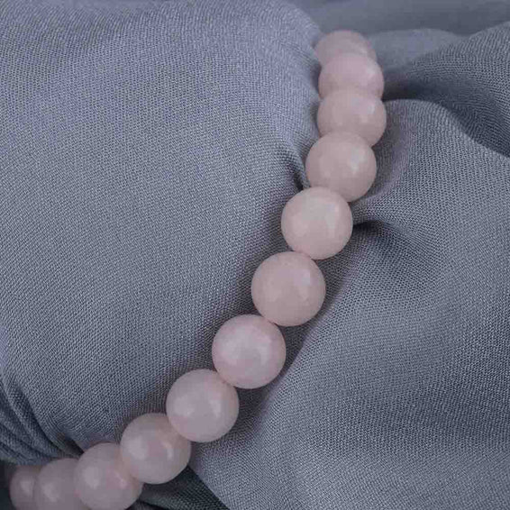 Natural Peach Genstone Bead Bracelet