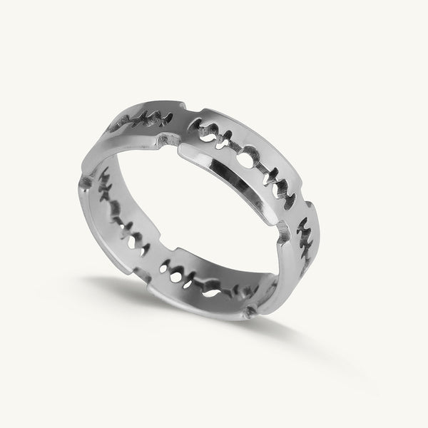Silver Ring with Cut-Out Design