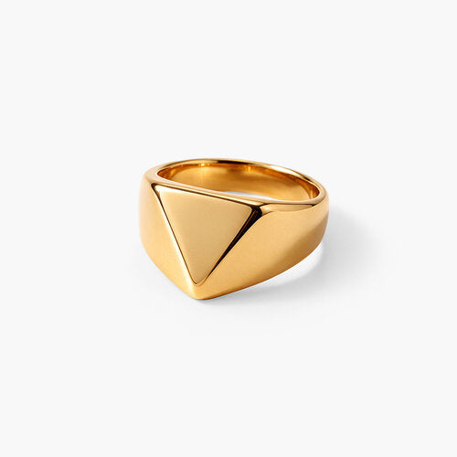 Bold Geometric Gold Ring