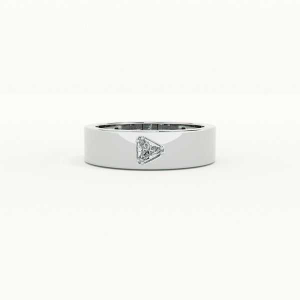 Trillion-Cut Stone Band  - 925 Silver