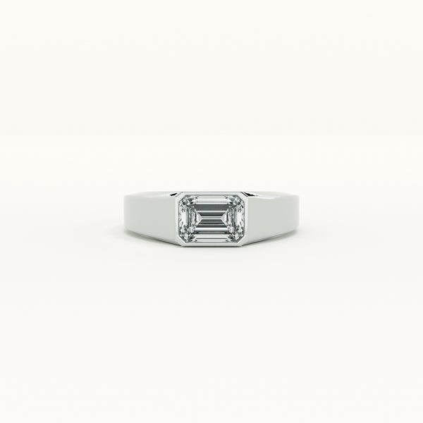 Rectangular Forever Vow Men's 925 Silver Ring