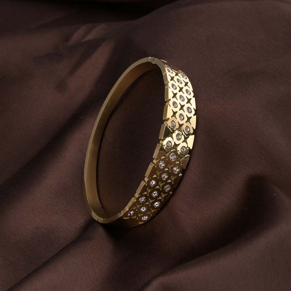 Shimmering Star Gold Bangle Bracelet