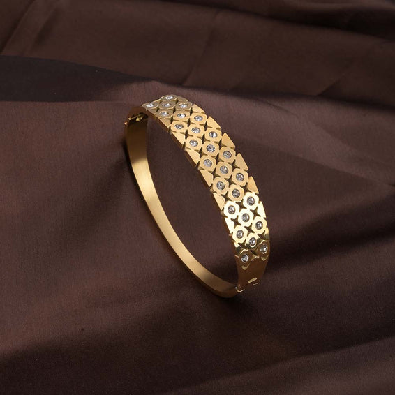 Shimmering Star Gold Bangle Bracelet