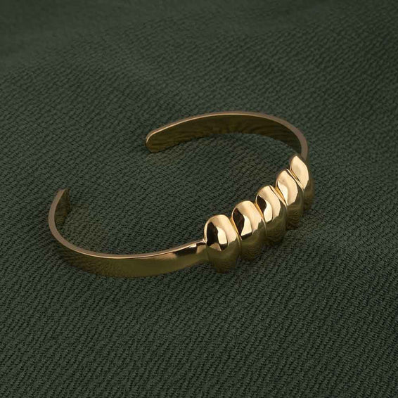 Golden Ribbed kada Bracelet