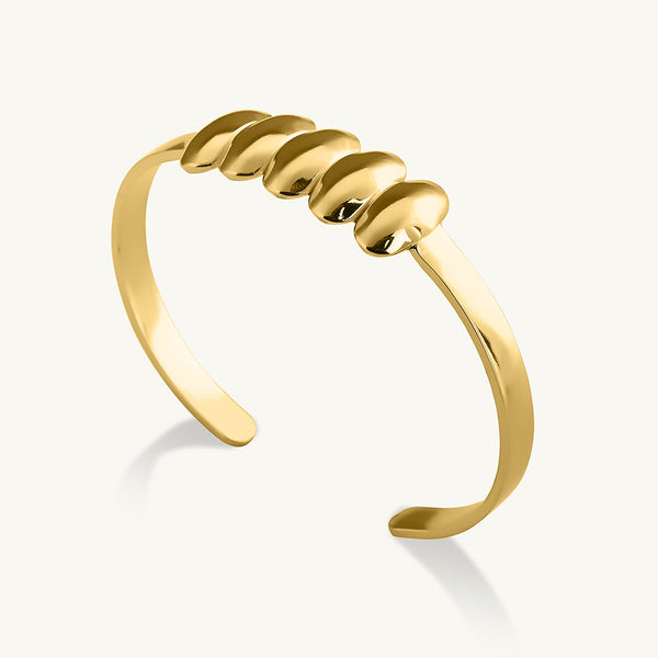 Golden Ribbed kada Bracelet