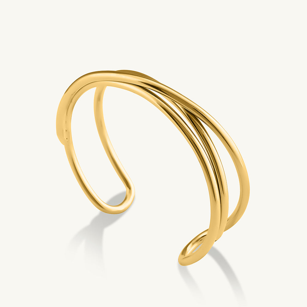 Golden Triad Cuff Bracelet