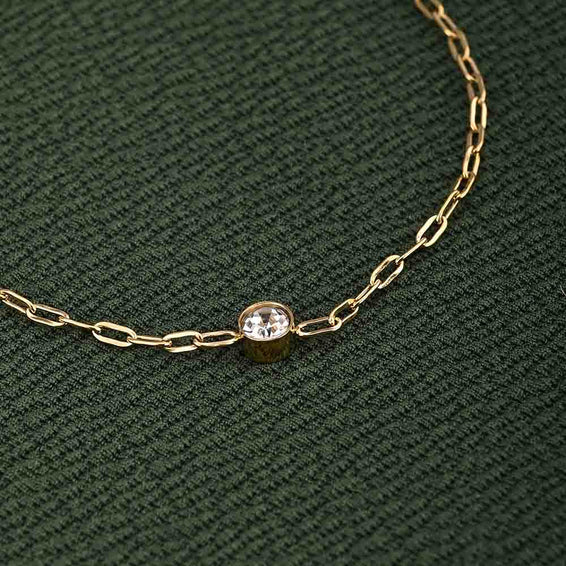 Shining Stone Gold Chain Bracelet