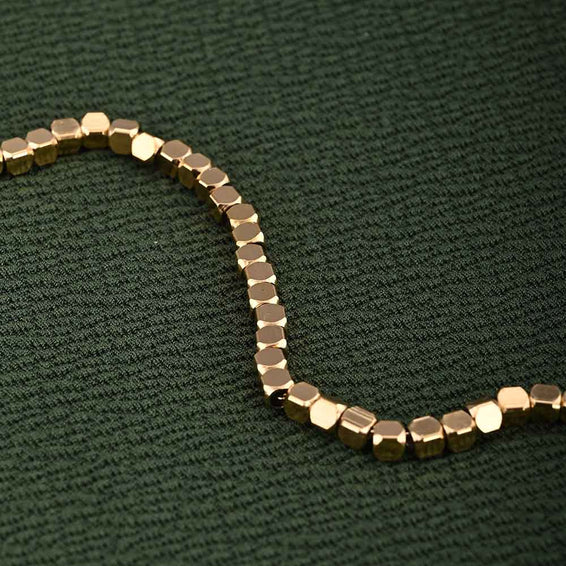 Gold Cube Chain Bracelet