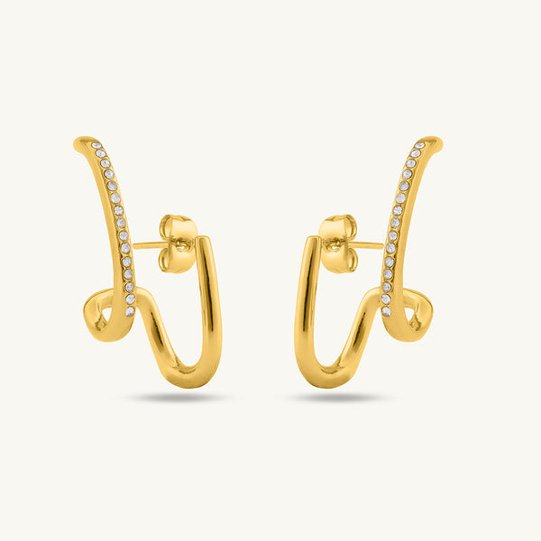 Sparkly Curled Earrings