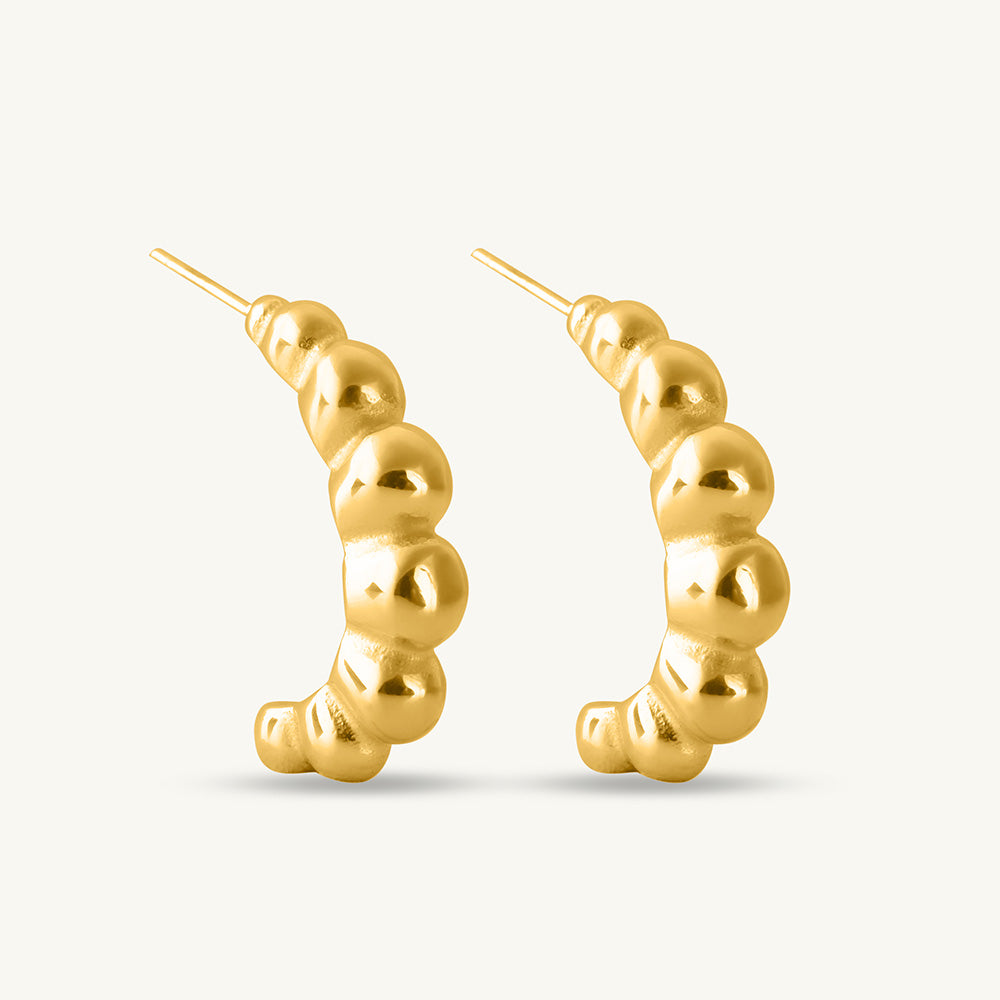 Ribbed Half Hoop Earrings