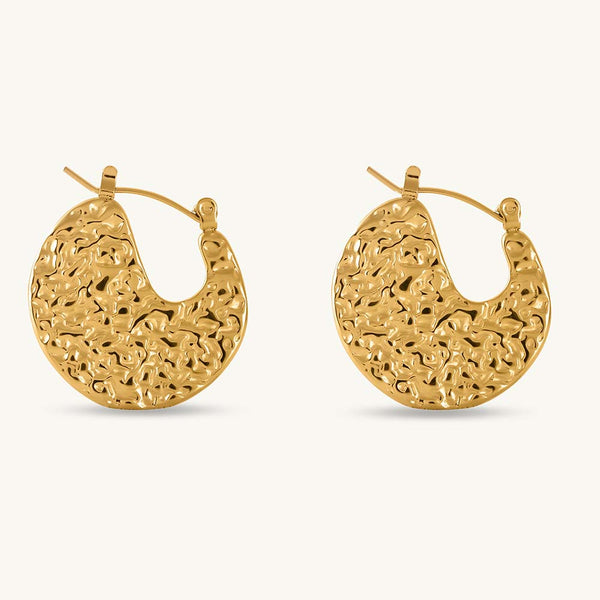 Hammered Gold Earrings