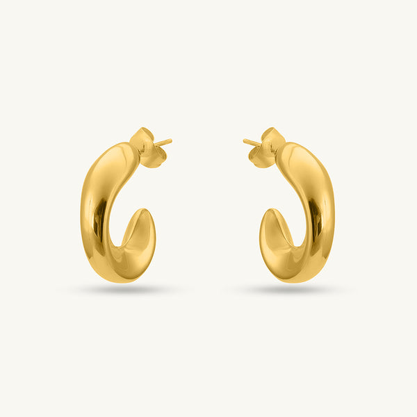 Bold C Hoop Earrings