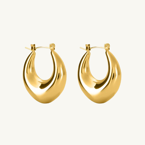 Golden Circles Hoop Earrings