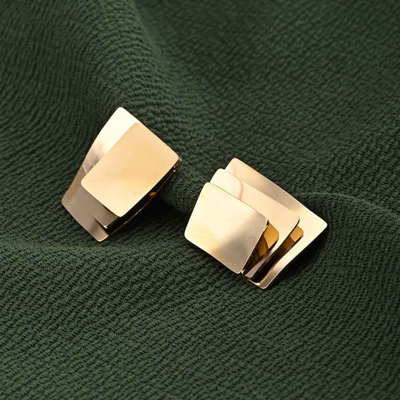 Modern Cubed Stud Earrings