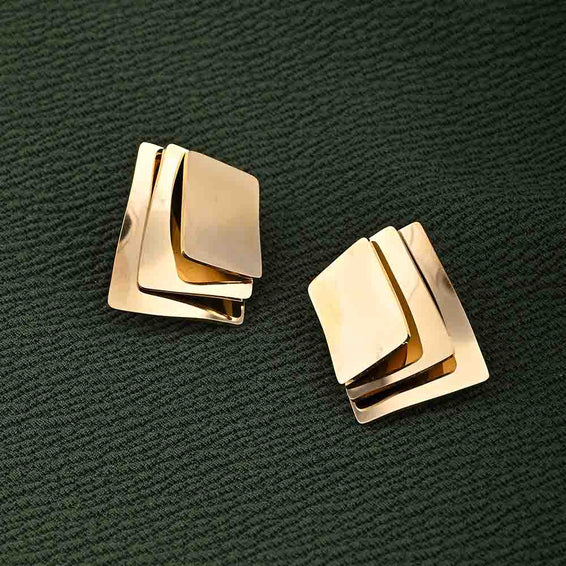 Modern Cubed Stud Earrings