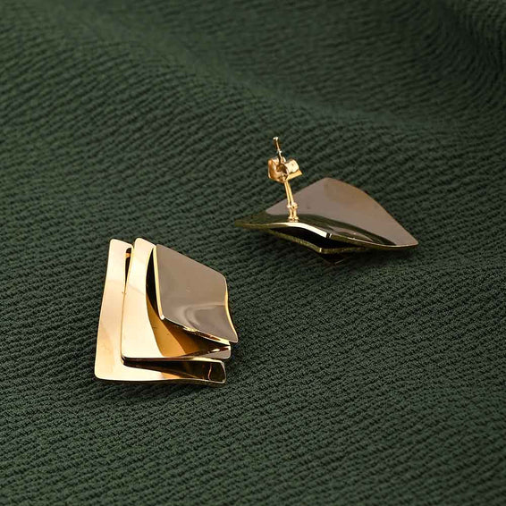 Modern Cubed Stud Earrings