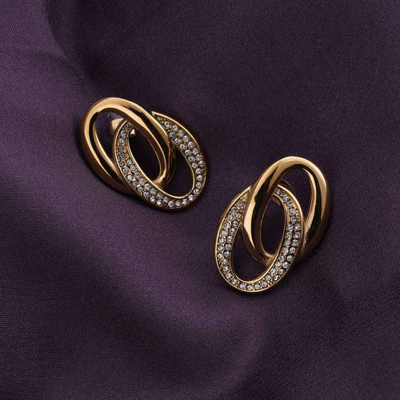 Elegant Interlinked Stud Earrings