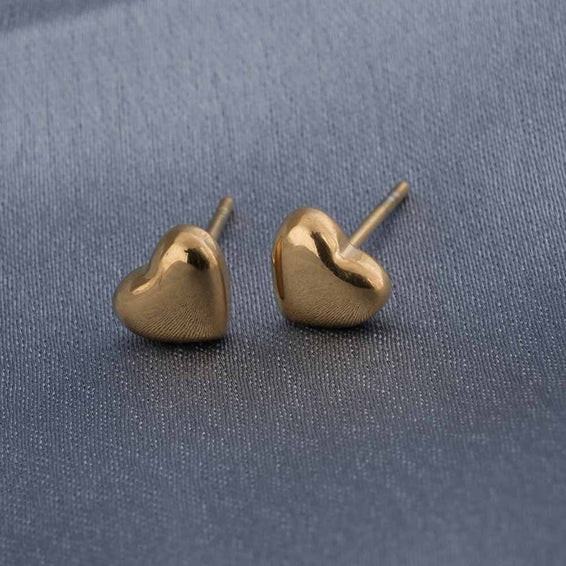 Minimalist Heart Stud Earrings