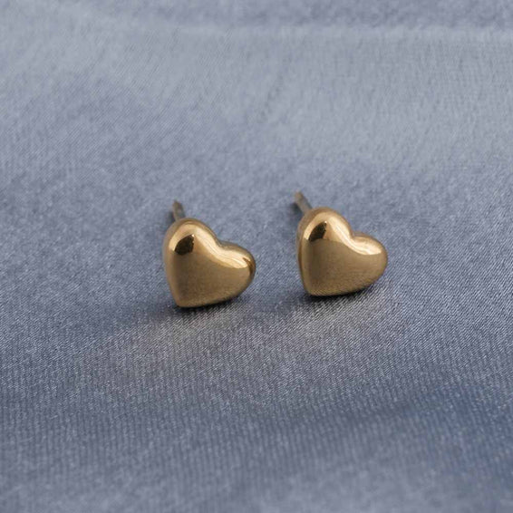 Minimalist Heart Stud Earrings