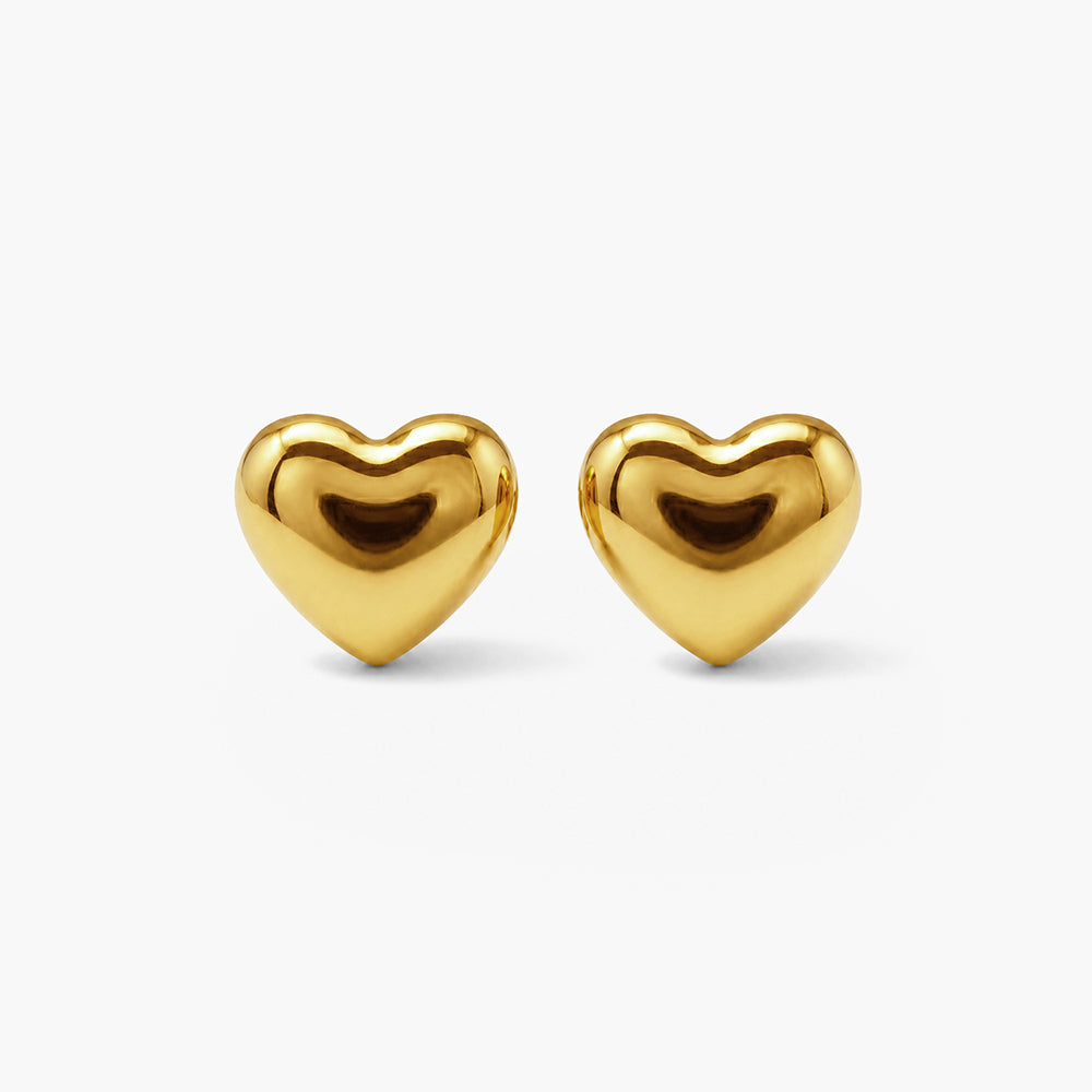 Minimalist Heart Stud Earrings