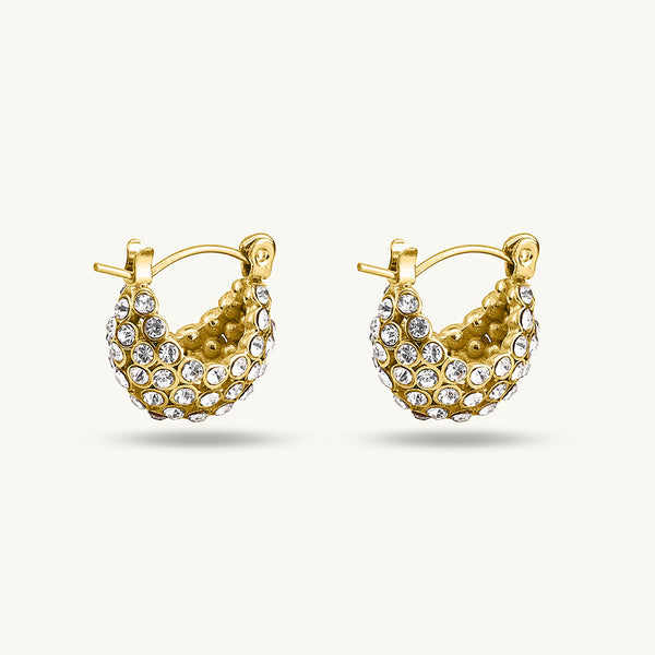 Modern Studded Hoop Earrings