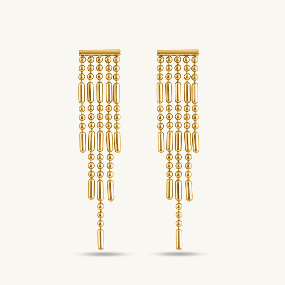 Flowing Gold Dangler Earrings