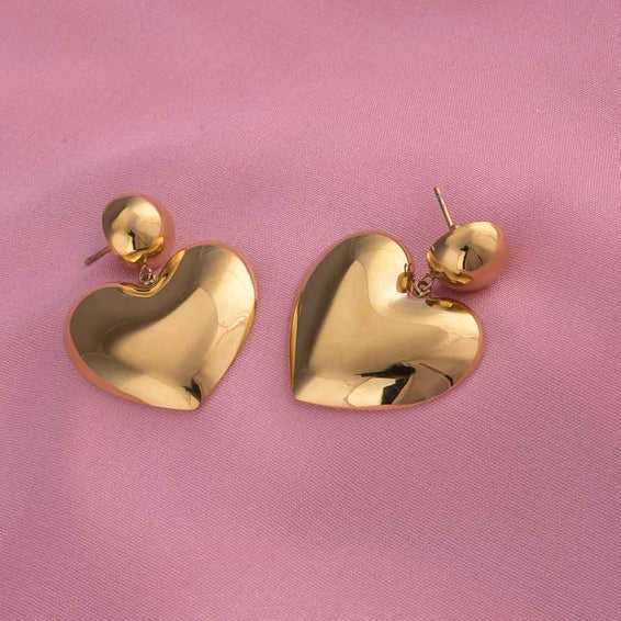 Heart of Gold Drop Earrings