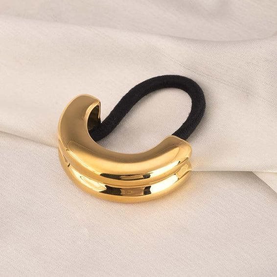 Double Curve Hair Tie | Gold