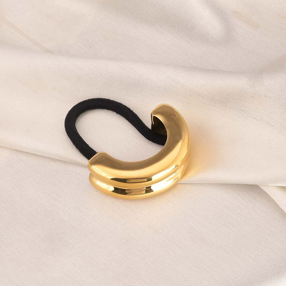 Double Curve Hair Tie | Gold