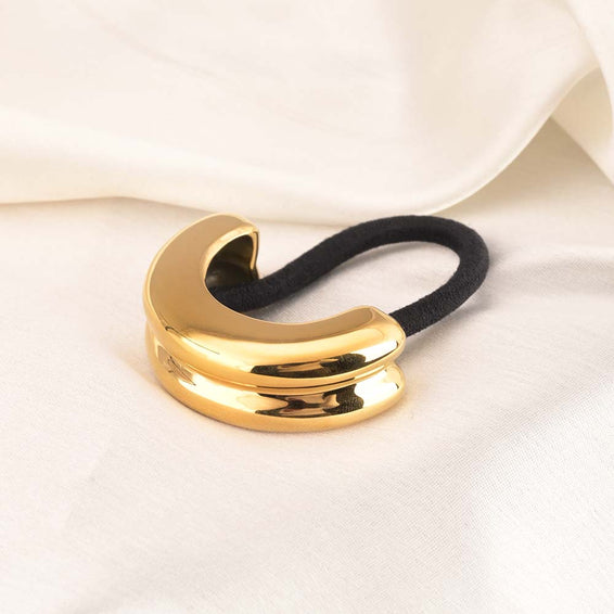 Double Curve Hair Tie | Gold