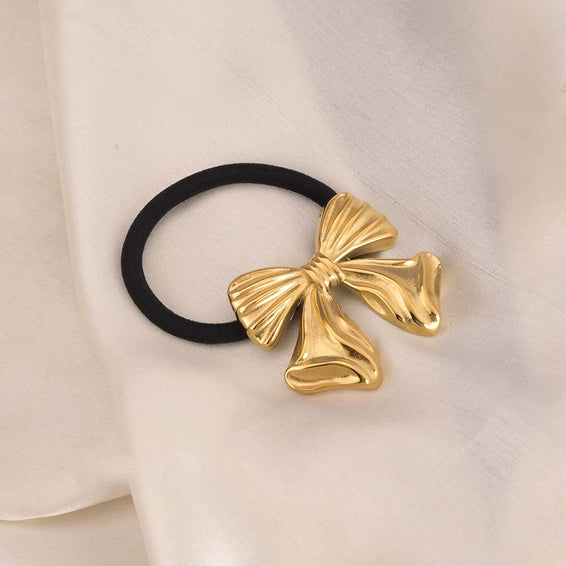 Ribbon Hair Tie | Gold