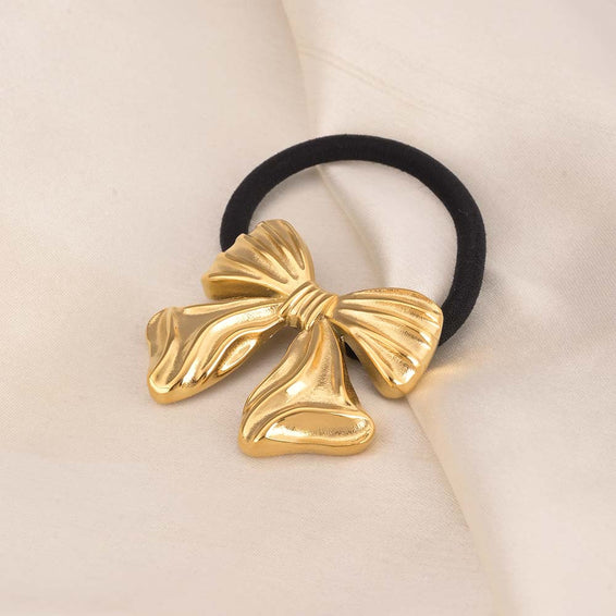 Ribbon Hair Tie | Gold